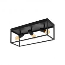 Silentina lampa sufitowa 3x40W E27 czarna